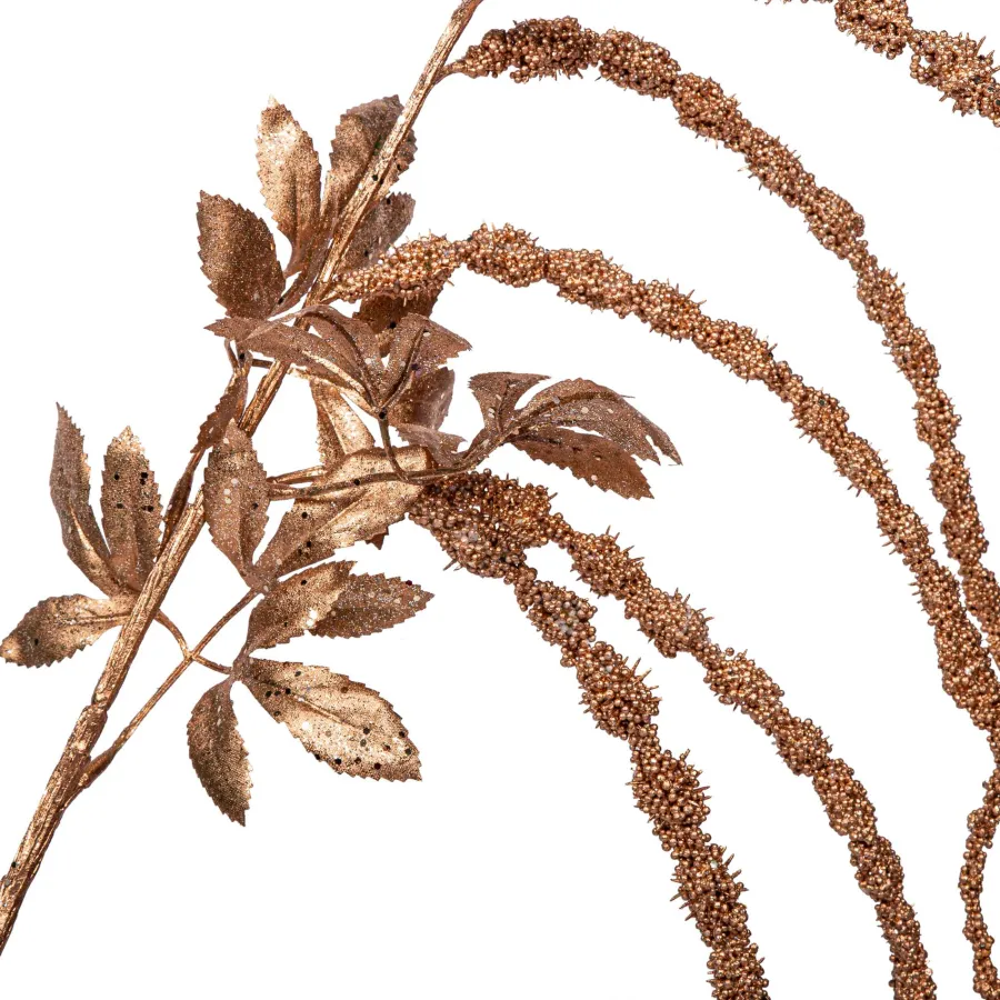 PTMD Kunsttak Twig Plant copper glitter amaranthus spray Best