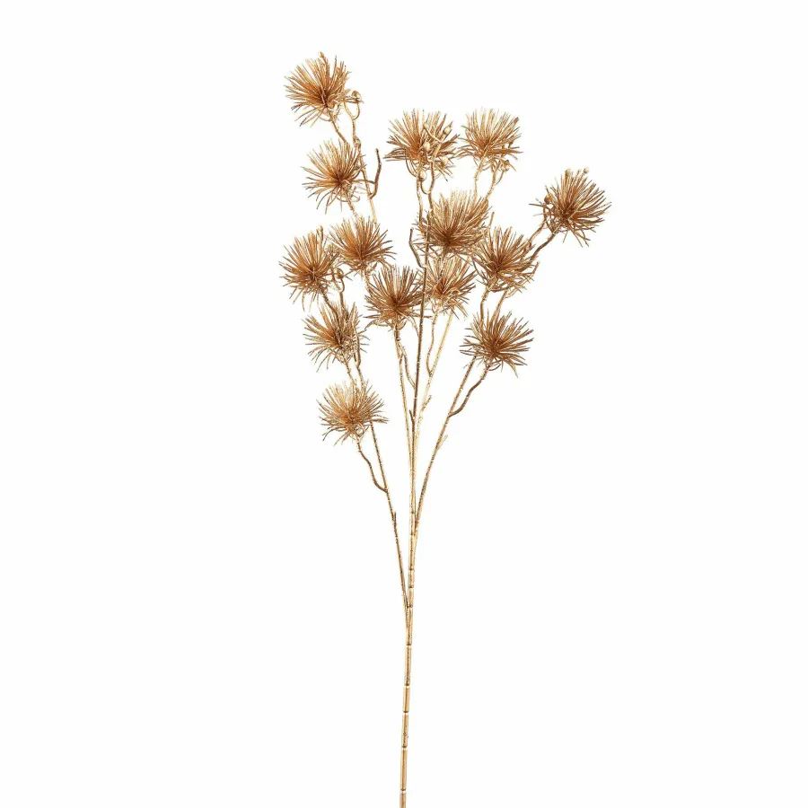 PTMD Kunsttak Twig Plant gold metallic pine spray Hot