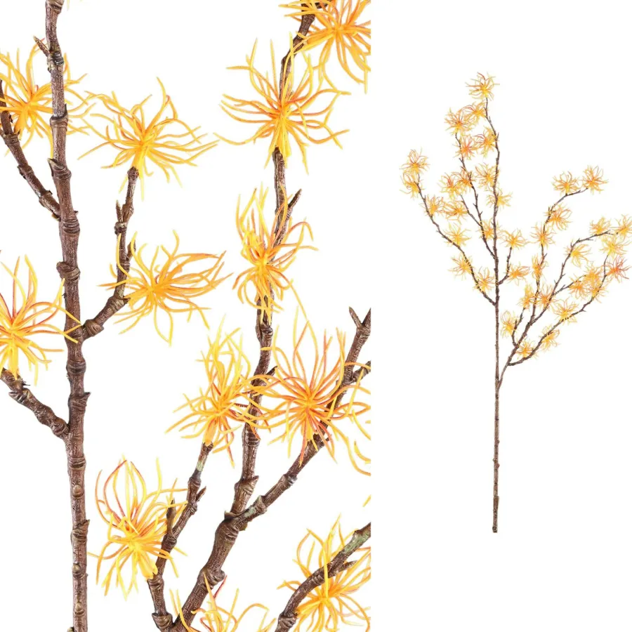 PTMD KunsttakTwig Plant hamamelis geel - oranje Hot