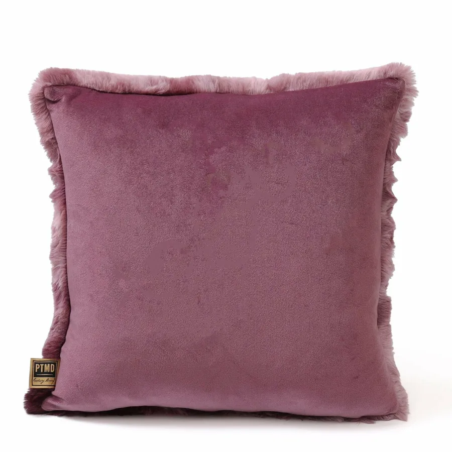 PTMD Kussen Linde Burgundy faux fur square S Online