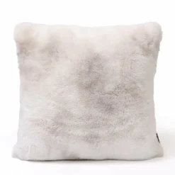 PTMD Kussen Linde Offwhite faux fur square S Clearance