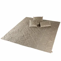 PTMD Kussen Lizze Beige velvet embroidery patroon 45 x 45 Outlet