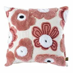 PTMD Kussen Primuse bloemen roze vierkant Hot