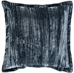 PTMD Kussen Senny Blauw velvet ruffle rim 45 x 45 cm Sale