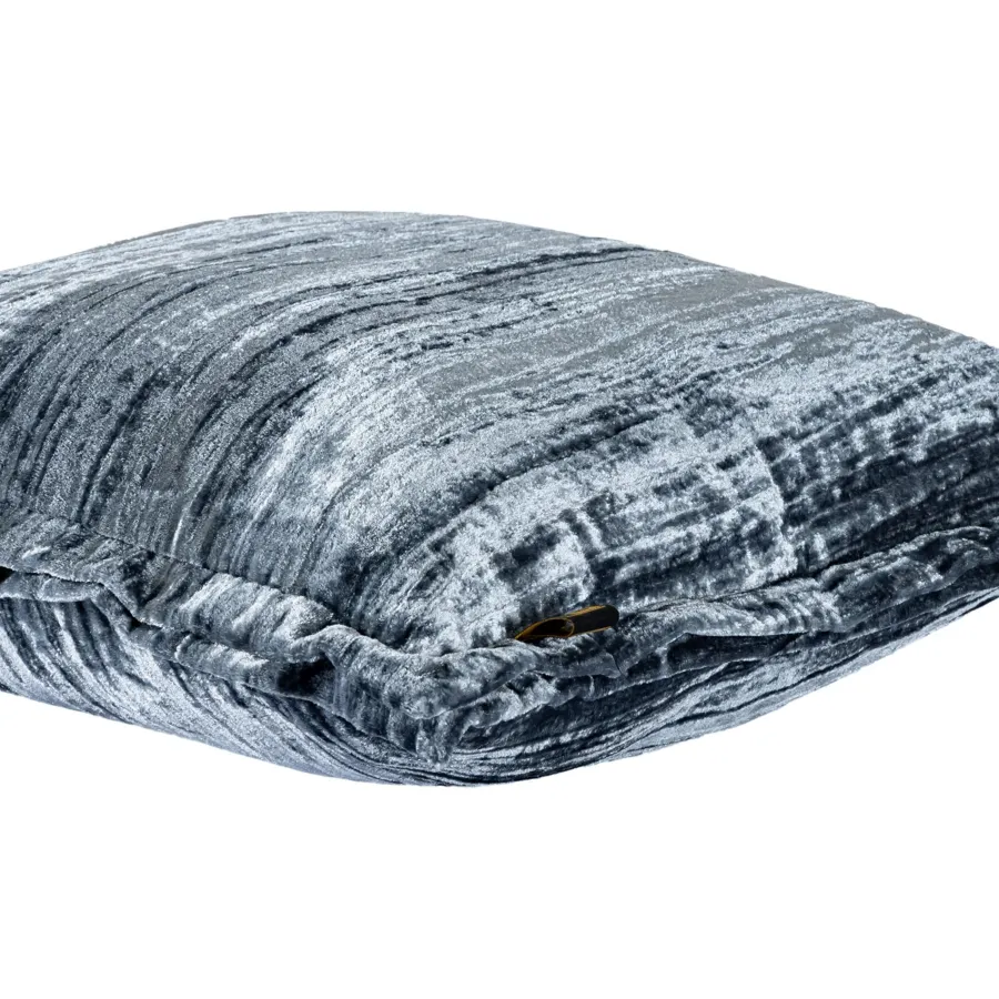 PTMD Kussen Senny Blauw velvet ruffle rim 45 x 45 cm Sale