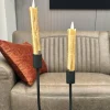 PTMD LED Dinerkaars rustiek goud beweegbare vlam 2 stuks - kort model Online