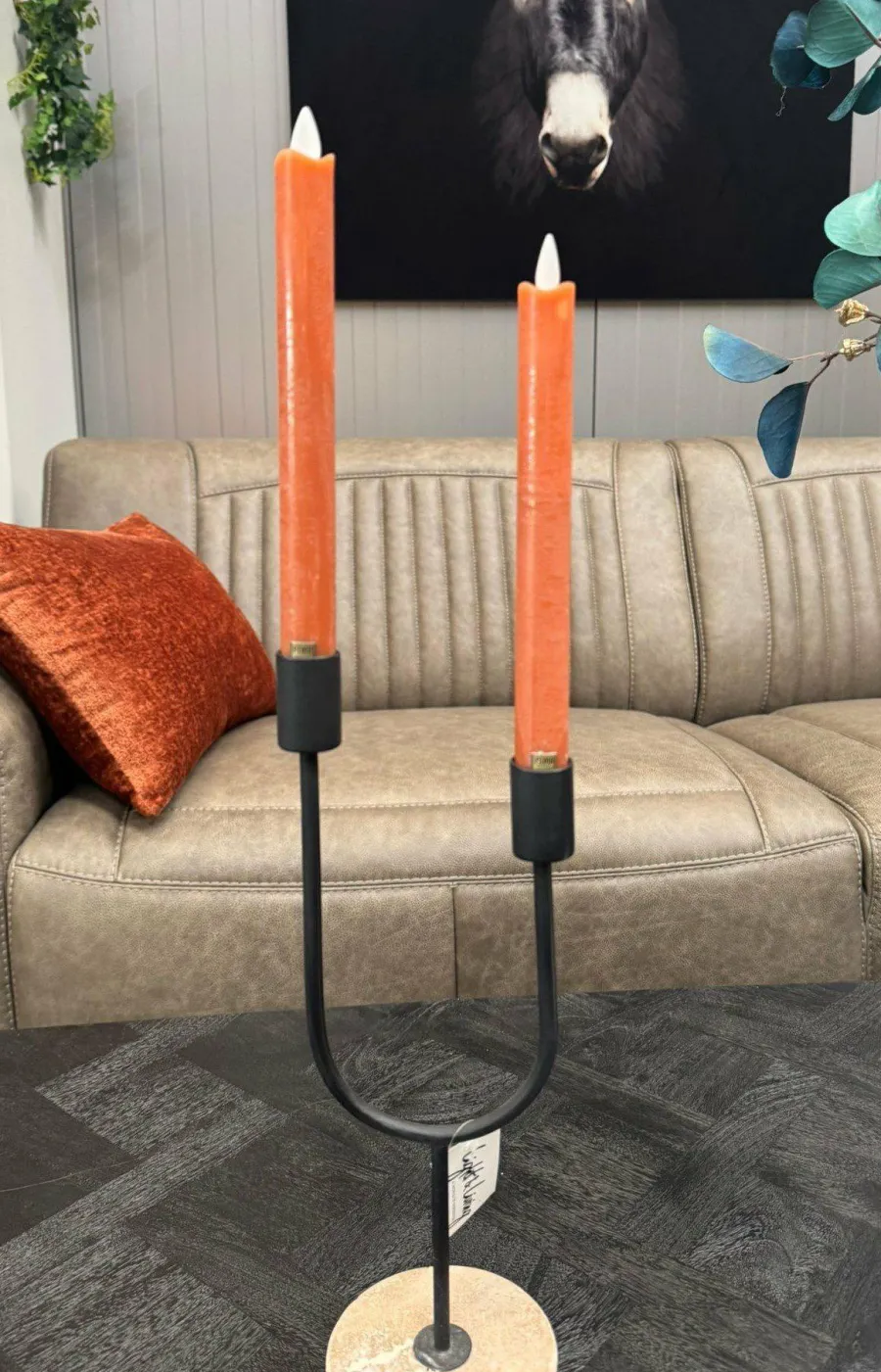 PTMD LED Dinerkaars rustiek oranje beweegbare vlam 2 stuks Outlet