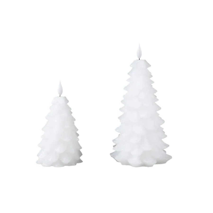 PTMD LED Kaars Boom sneeuw bewegende vlam L Discount