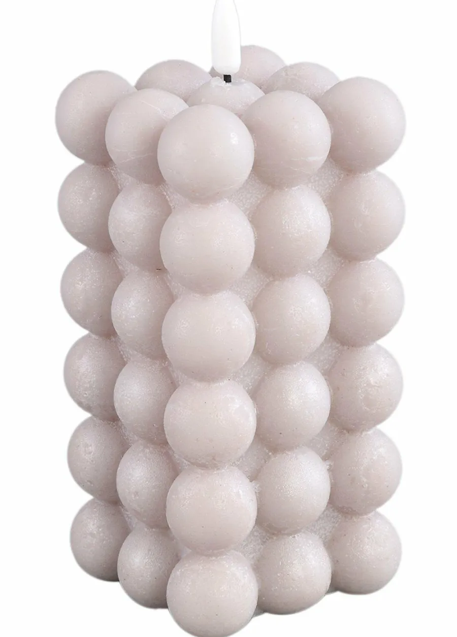 PTMD LED Licht Kaars Bubble beige L