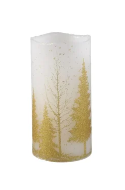 PTMD LED Licht Kaars goud tree met beweegbare vlam L Discount
