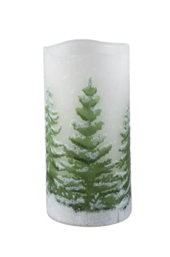 PTMD LED Licht Kaars groen tree met beweegbare vlam L Discount
