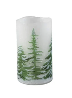 PTMD LED Licht Kaars groen tree met beweegbare vlam M Hot