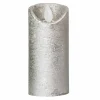PTMD LED licht kaars metallic taupe met beweegbare vlam XS Hot