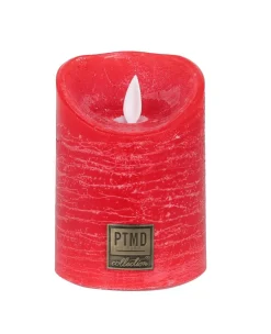 PTMD LED Licht Kaars rustiek rood met beweegbare vlam S New