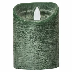 PTMD LED Licht Kaars rustiek groen met beweegbare vlam Outlet