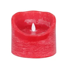 PTMD LED Licht Kaars rustiek rood met beweegbare vlam XL Sale