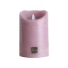 PTMD LED Licht Kaars rustiek roze met beweegbare vlam M Discount