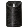 PTMD LED Licht Kaars rustic zwart met beweegbare vlam Clearance