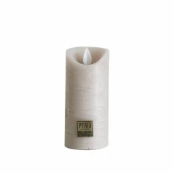 PTMD LED Licht Kaars rustiek beige met beweegbare vlam - Diverse afmetingen Sale