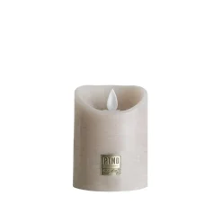 PTMD LED Licht Kaars rustiek beige met beweegbare vlam - Diverse afmetingen Sale