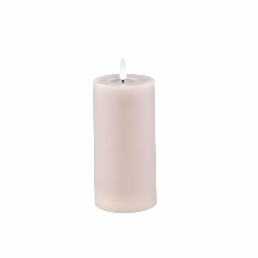 PTMD LED Licht Kaars smooth beige met beweegbare vlam M Best