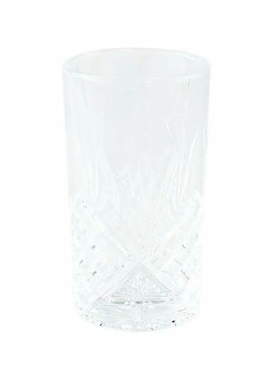 PTMD Longdrink glas Crystal clear rond - 6 stuks Outlet