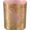 PTMD Melody Goud glazen theelicht roze bloem New