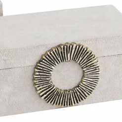 PTMD Opbergbox Hazael Beige suede set van 2 Hot