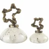 PTMD Ornament Maryan Parelvormig met aluminium deksel S Clearance
