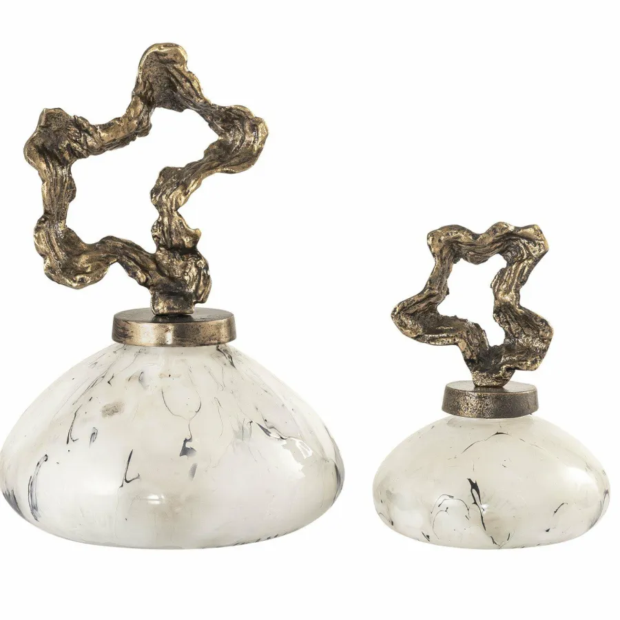 PTMD Ornament Maryan Parelvormig met aluminium deksel S Clearance