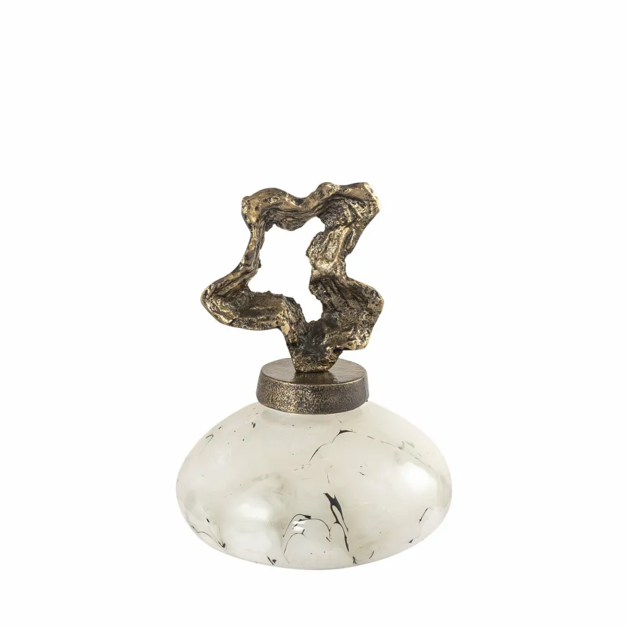 PTMD Ornament Maryan Parelvormig met aluminium deksel S Clearance