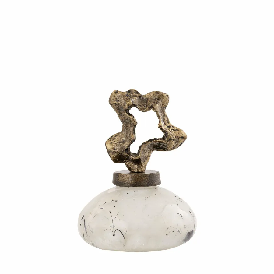 PTMD Ornament Maryan Parelvormig met aluminium deksel S Clearance