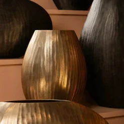 PTMD Pot Jowad Antique Gold alu sheet pot rib hoog ovaal M Best
