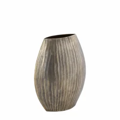 PTMD Pot Jowad Antique Gold alu sheet pot rib hoog ovaal S Sale