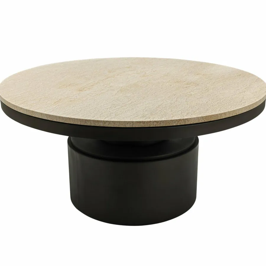 PTMD Salontafel Bregt laag Ø 90 beige marmer Best