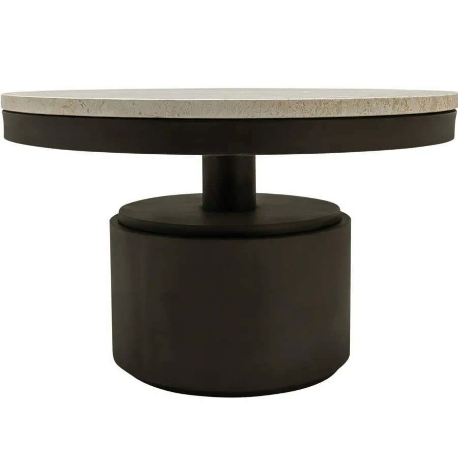PTMD Salontafel Bregt laag Ø 60 beige marmer New