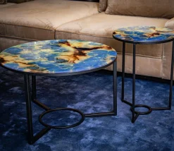 PTMD Salontafel Logan Bruinglass met stalen onderstel Sale