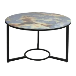 PTMD Salontafel Logan Bruinglass met stalen onderstel Sale