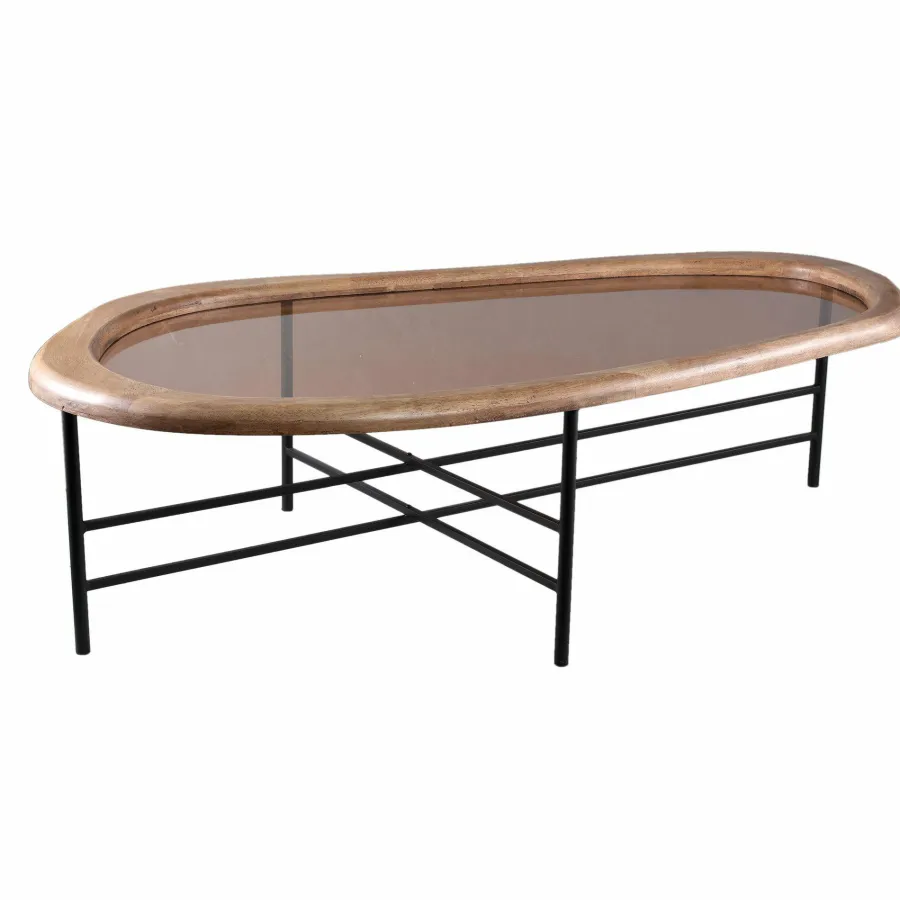 PTMD Salontafel Neelix Natural rubberwood organic L Best