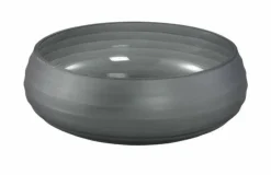PTMD Schaal Nadah Grijs met geribbeld mat glas Outlet