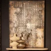 PTMD Schilderij Pathe Brown canvas rough pattern rechthoek Hot