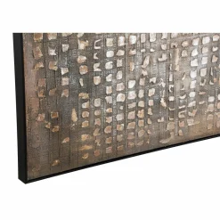 PTMD Schilderij Pathe Brown canvas rough pattern vierkant Clearance