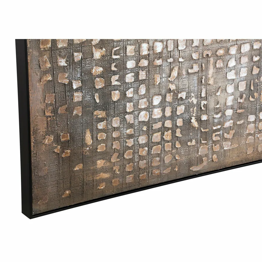 PTMD Schilderij Pathe Brown canvas rough pattern vierkant Clearance