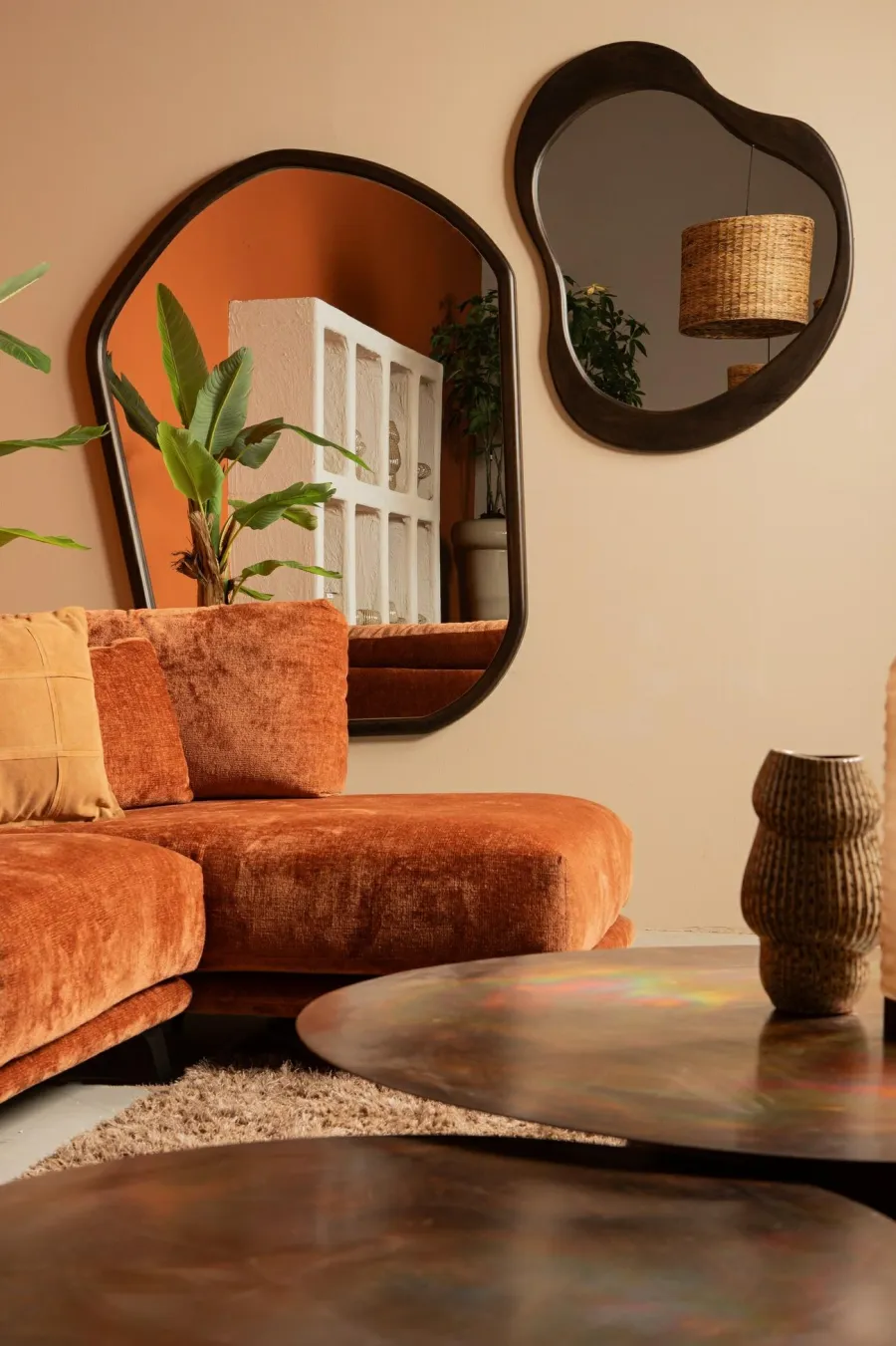 PTMD Spiegel Denholm Bruin hout groot Outlet