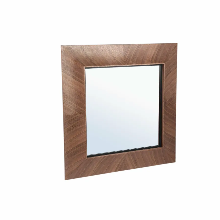 PTMD Spiegel Gezzy Natural wooden curl frame vierkant Best