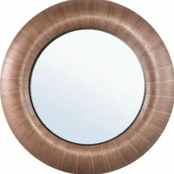PTMD Spiegel Gezzy Natural wooden curl frame rond Outlet