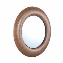 PTMD Spiegel Gezzy Natural wooden curl frame rond Outlet