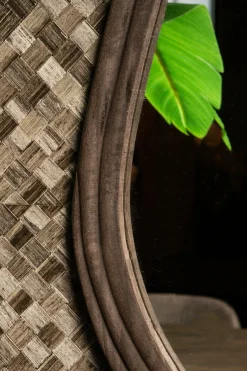 PTMD Spiegel Santin Bruin mango wood organic triangle Online