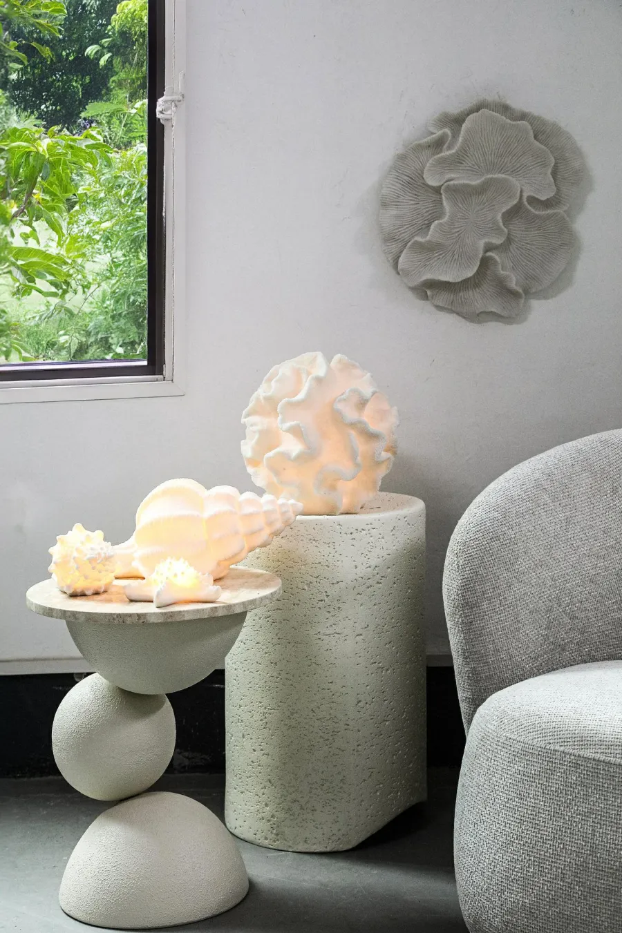 PTMD Tafellamp Graeme Wit Zeester sea star shaped LED lamp S Best