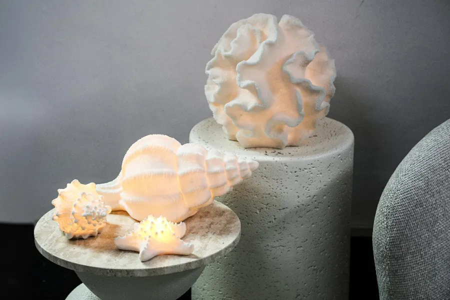 PTMD Tafellamp Graeme Wit Zeester sea star shaped LED lamp S Best